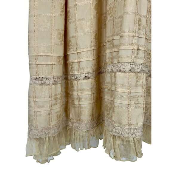 RARE Free People Y2K Ruffle Sleeve Empire Waist Boho Prairie Lace Midi Dress - Picture 6 of 16